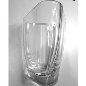 Barski European Glass Lead free Crystalline 6” Vase beveled down triangler edges